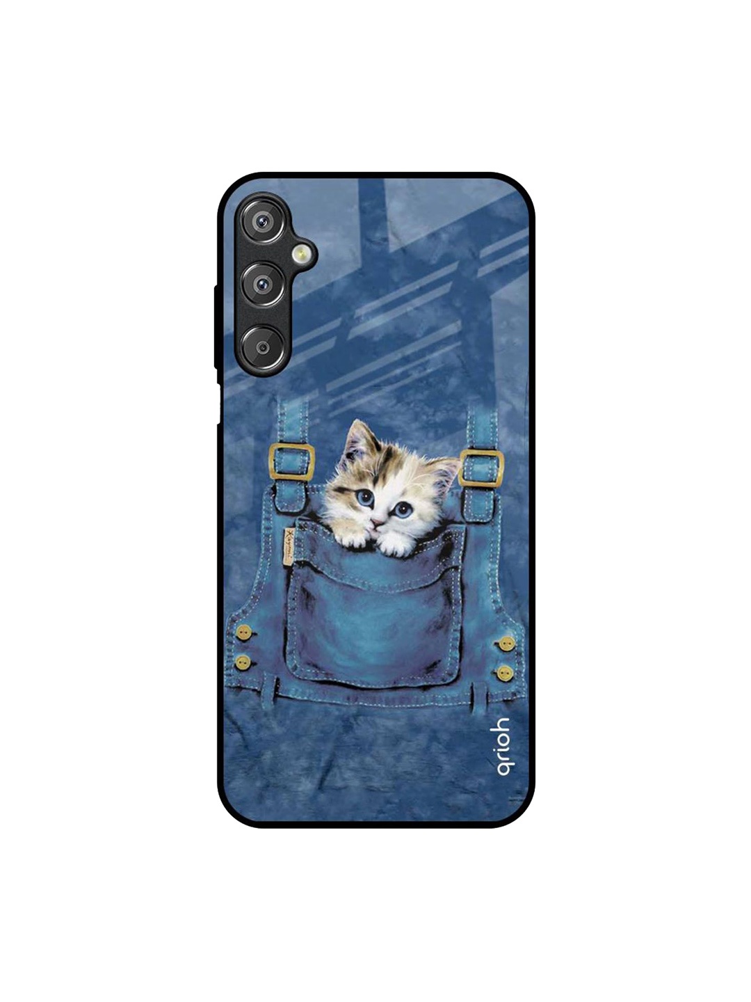 

QRIOH Quirky Printed Samsung Galaxy M15 5G Back Case Mobile Accessories, Blue