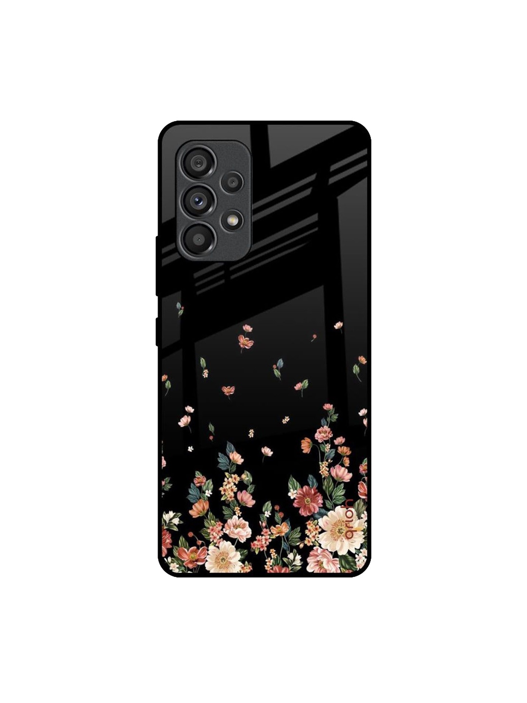 

QRIOH Floral Printed Samsung Galaxy A53 5G Back Case Mobile Accessories, Black