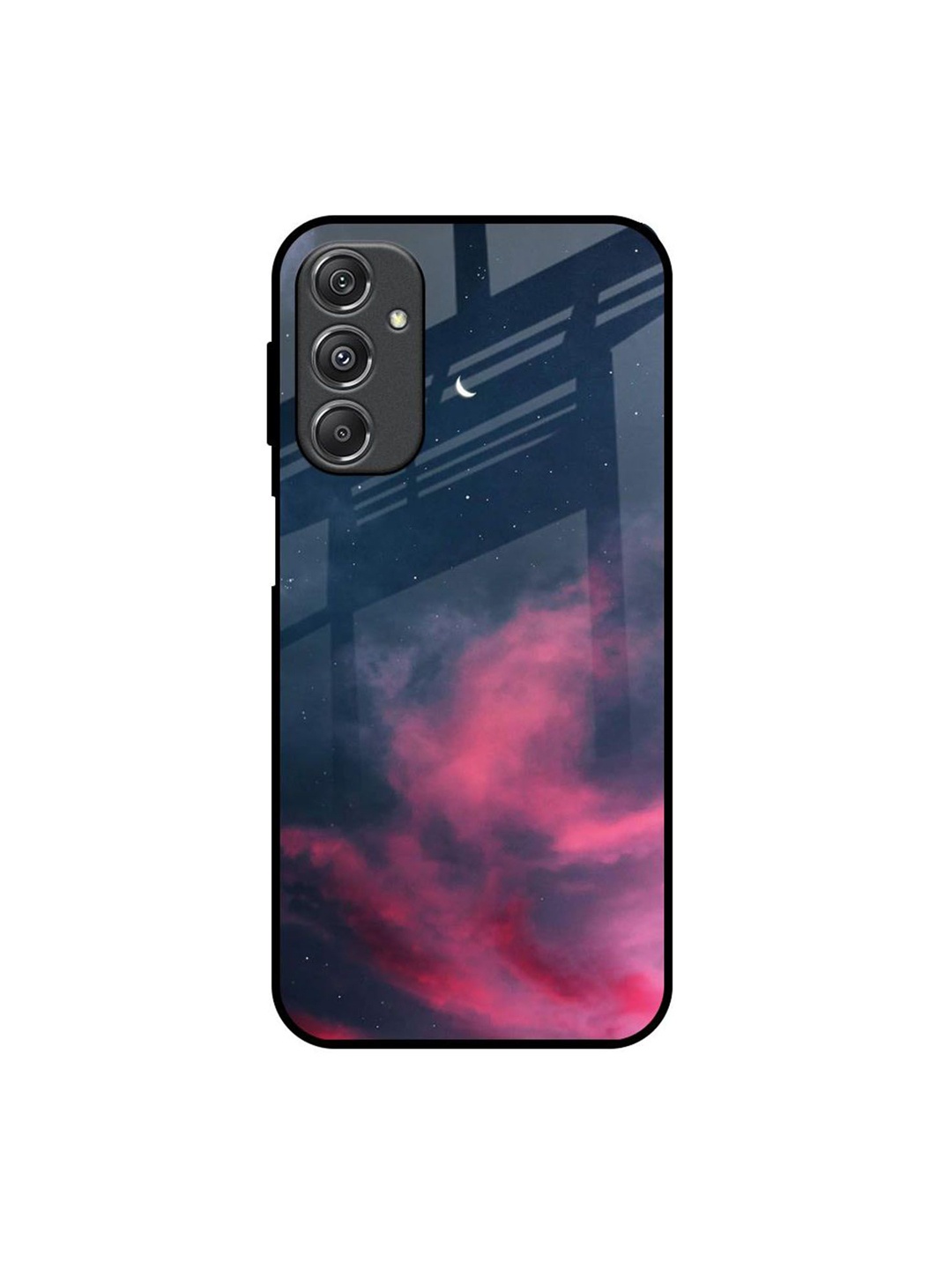 

QRIOH Abstract Printed Samsung Galaxy M34 5G Back Case Mobile Accessories, Navy blue