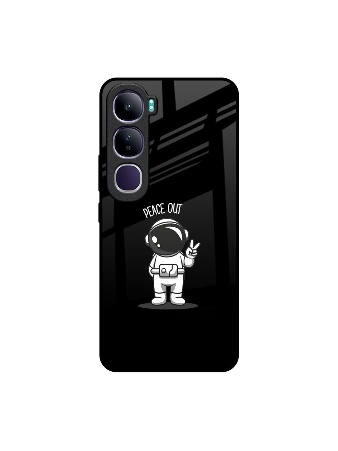 

QRIOH Quirky Printed Vivo Y300 5G Back Case Mobile Accessories, Black