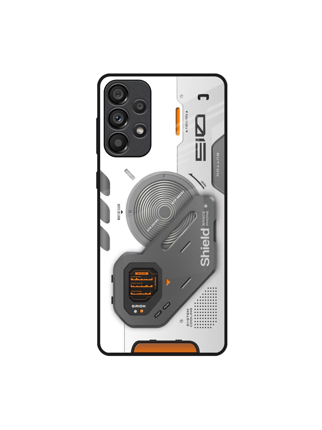 

QRIOH Typography Printed Samsung Galaxy A73 5G Back Case Mobile Accessories, Grey