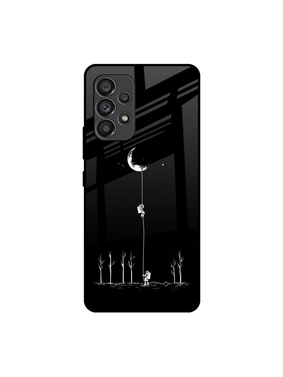 

QRIOH Quirky Printed Samsung Galaxy A53 5G Back Case Mobile Accessories, Black