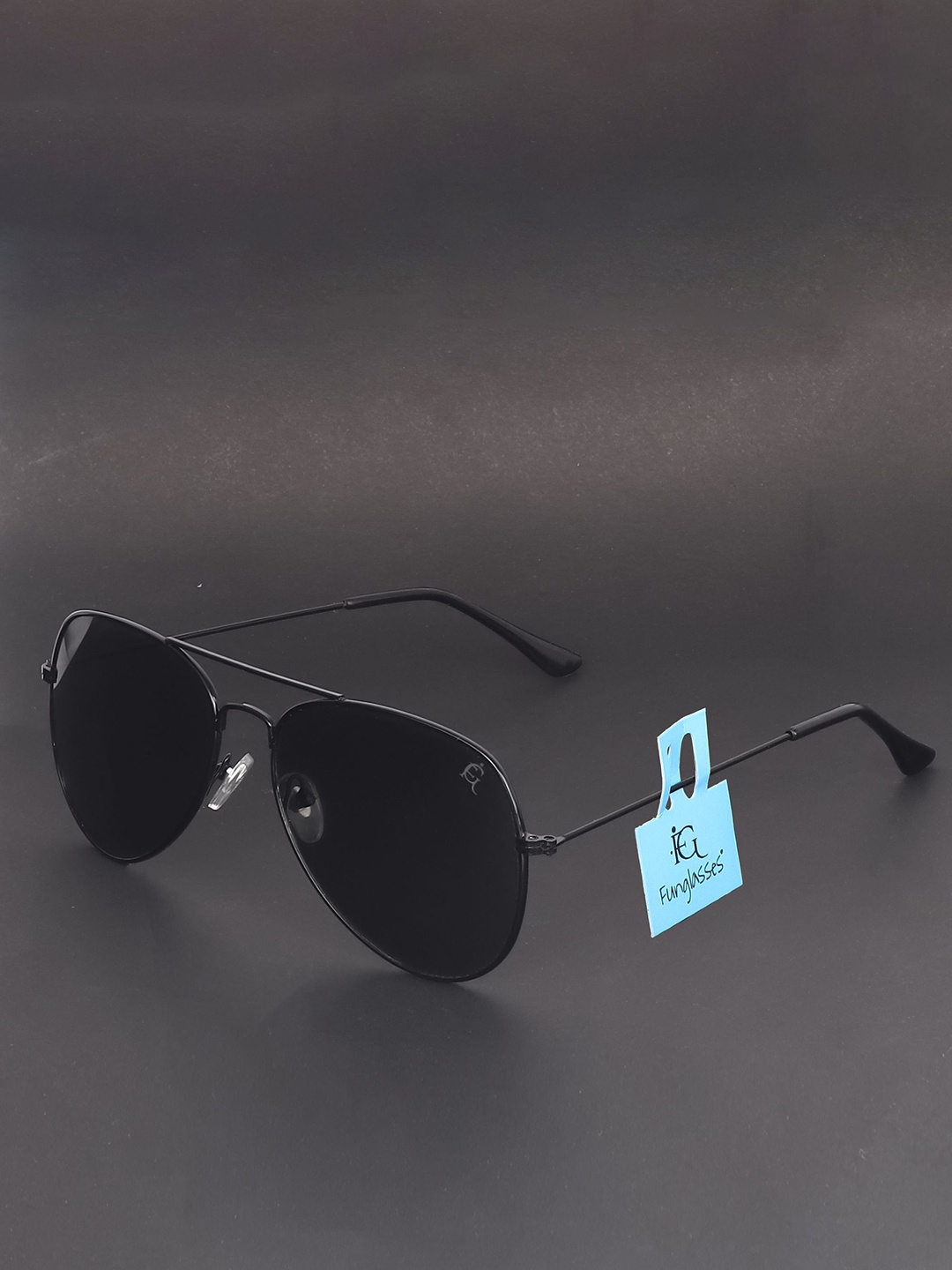 

FUNGLASSES Unisex Aviator Sunglasses with UV Protected Lens AVTR GLASS BLACK HD