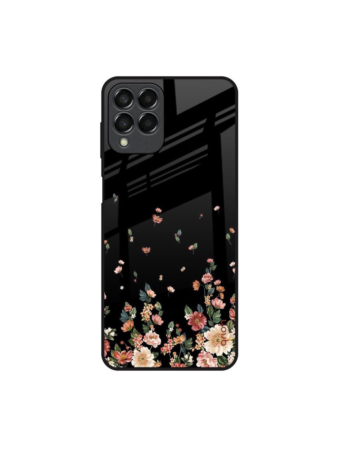 

QRIOH Floral Printed Samsung Galaxy M33 5G Back Case Mobile Accessories, Black