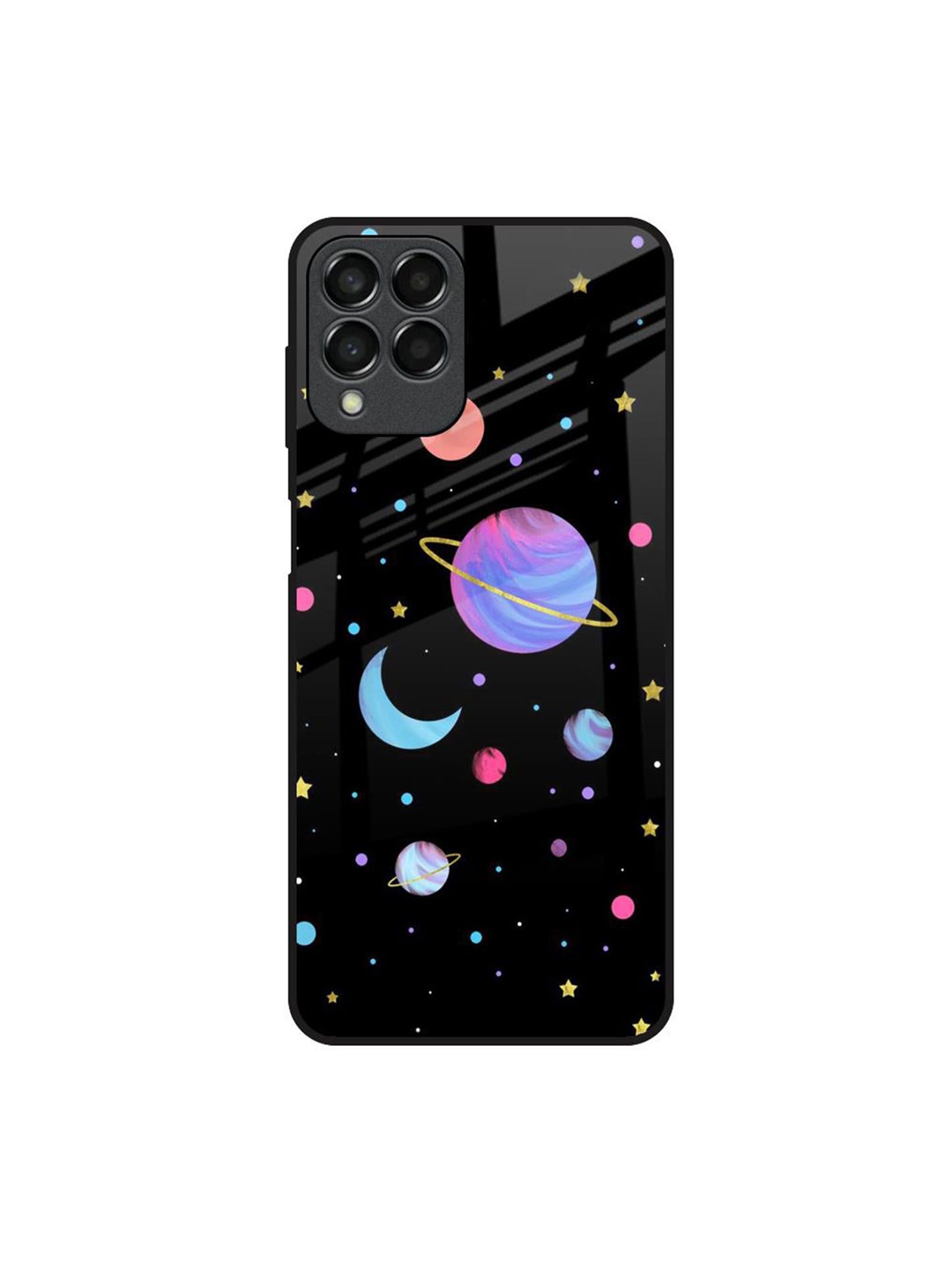 

QRIOH Geometric Printed Samsung Galaxy M33 5G Back Case Mobile Accessories, Black