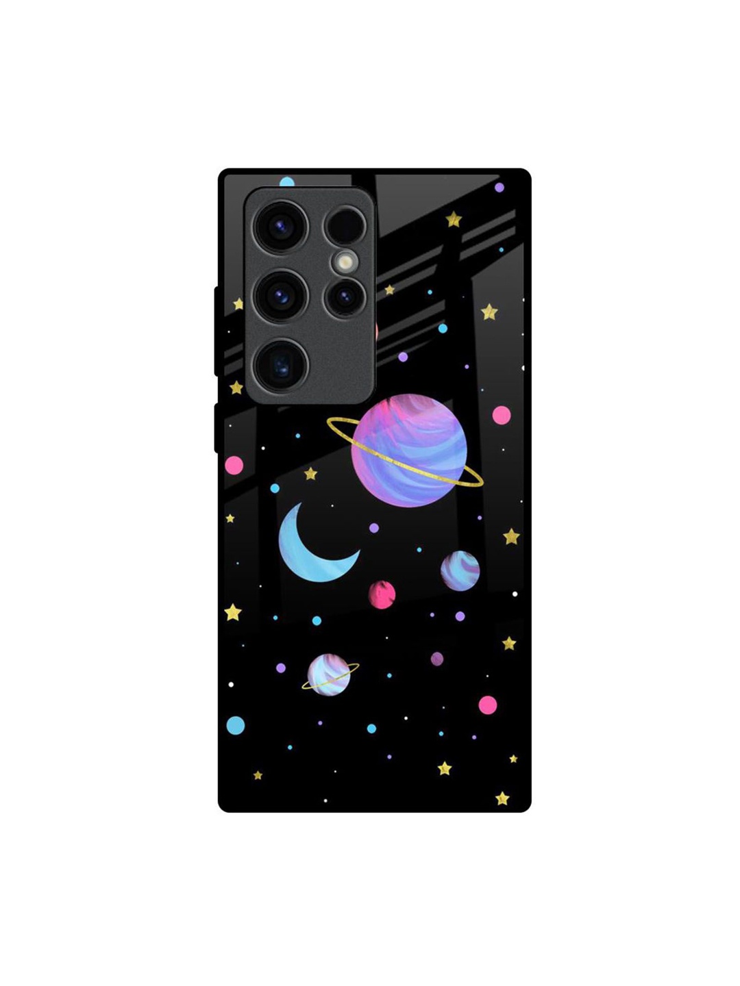 

QRIOH Quirky Printed Samsung Galaxy S23 Ultra 5G Back Case Mobile Accessories, Black