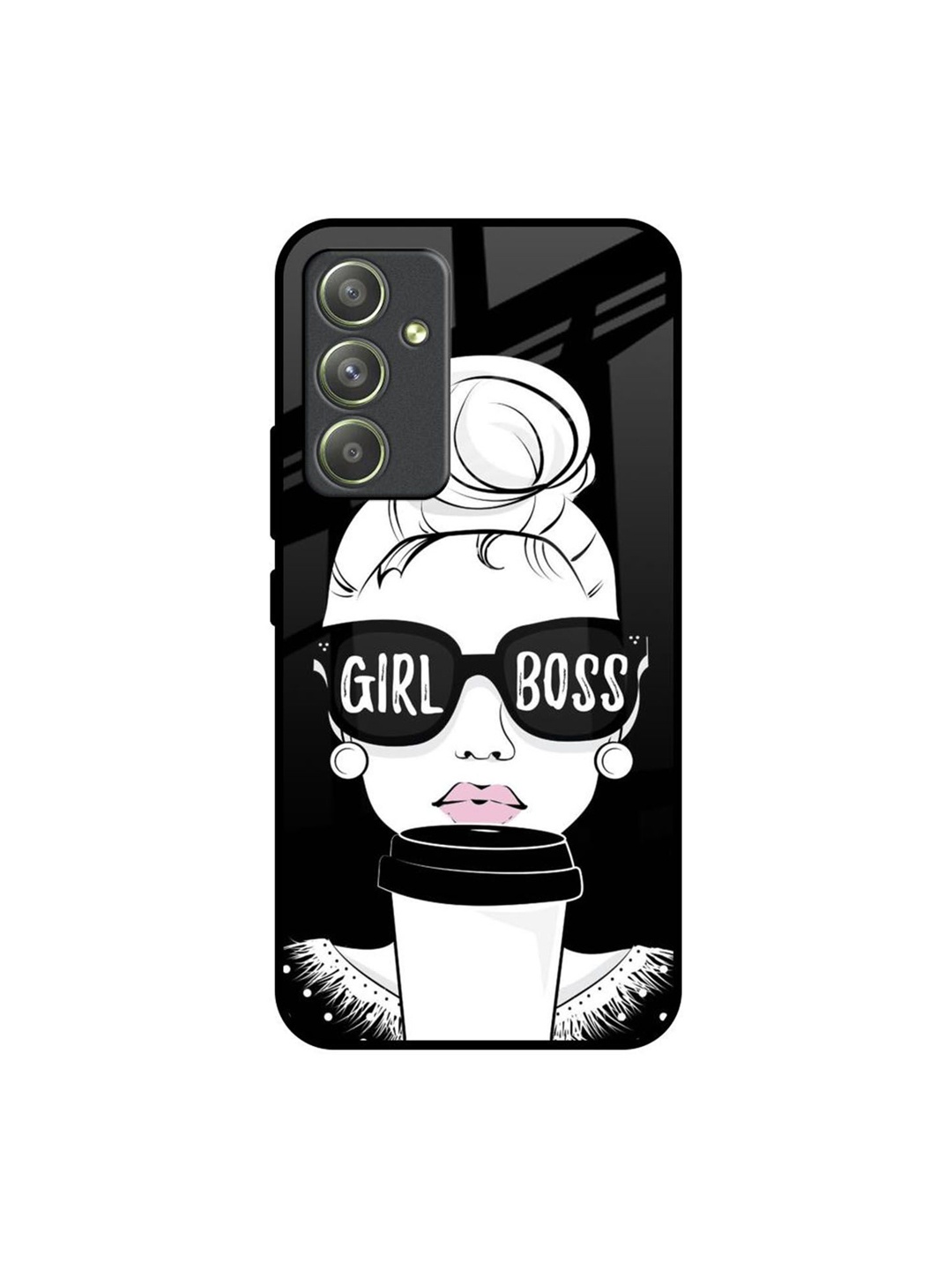 

QRIOH Quirky Printed Samsung Galaxy A54 5G Back Case Mobile Accessories, Black