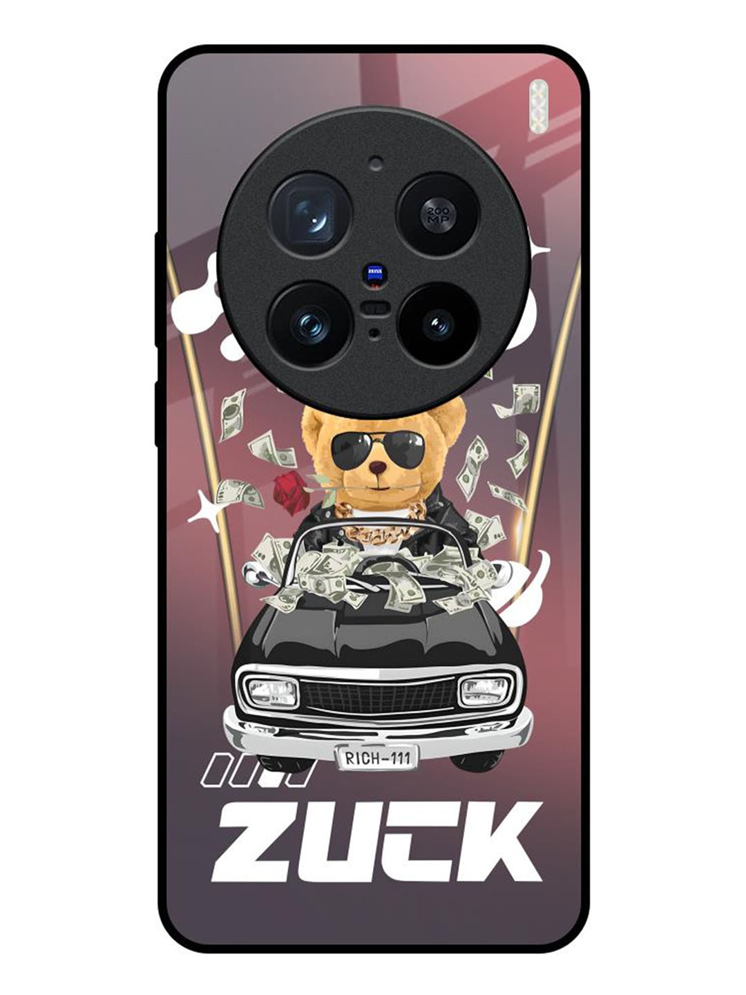 

QRIOH Cartoon Characters Printed Vivo X200 Pro 5G Back Case Mobile Accessories, Maroon