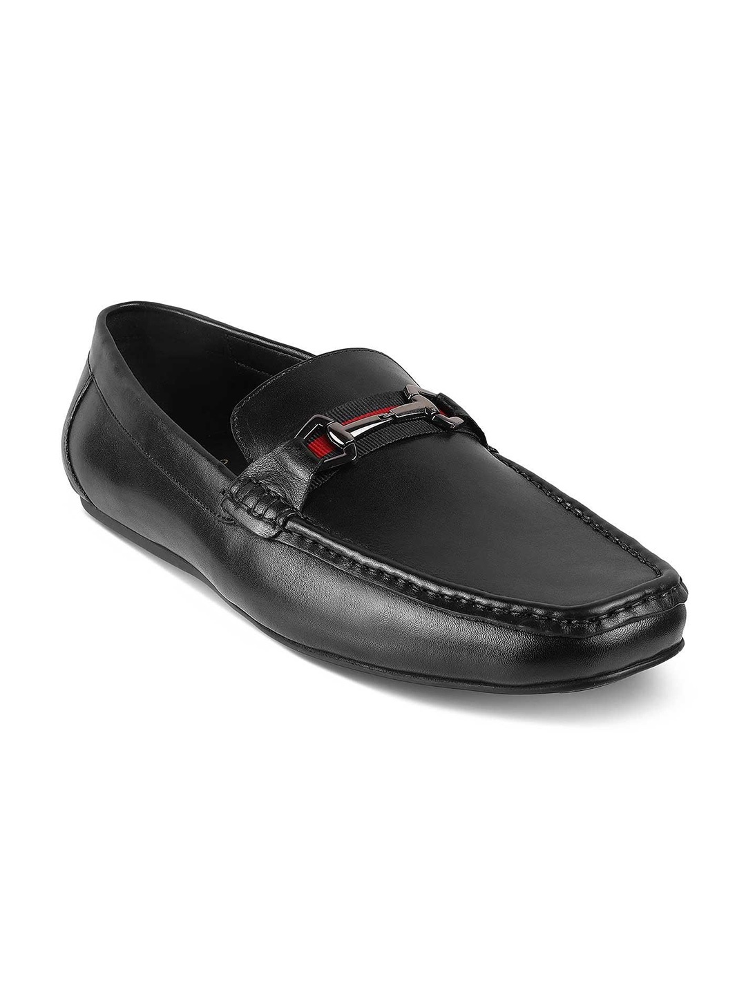 

Tresmode Ondrive Men Leather Driving Loafers, Black