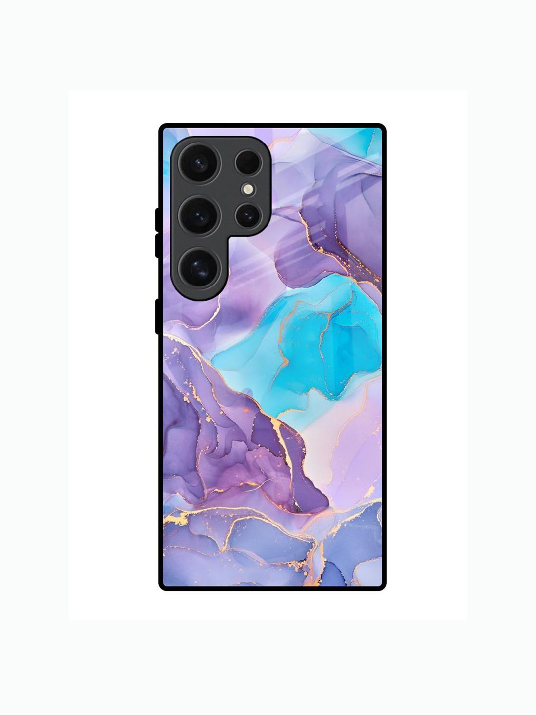 

QRIOH Abstract Printed Samsung Galaxy S24 Ultra 5G Back Case Mobile Accessories, Purple