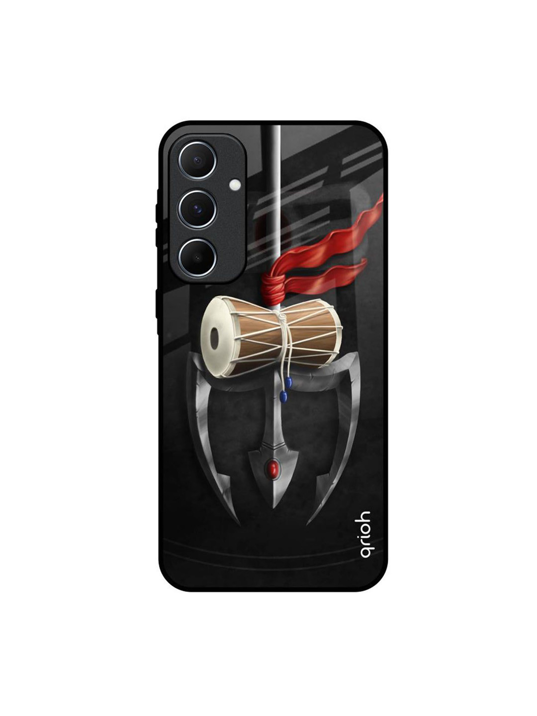 

QRIOH Quirky Printed Samsung Galaxy A55 5G Back Case Mobile Accessories, Black