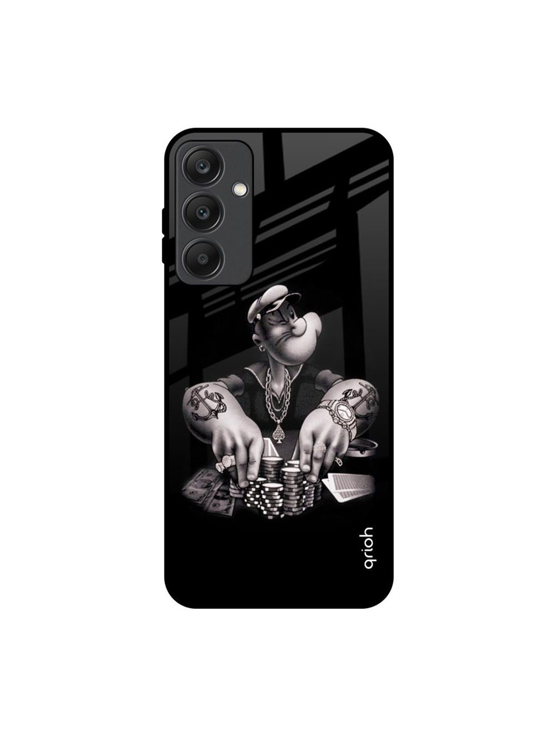

QRIOH Quirky Printed Samsung Galaxy A25 5G Back Case Mobile Accessories, Black