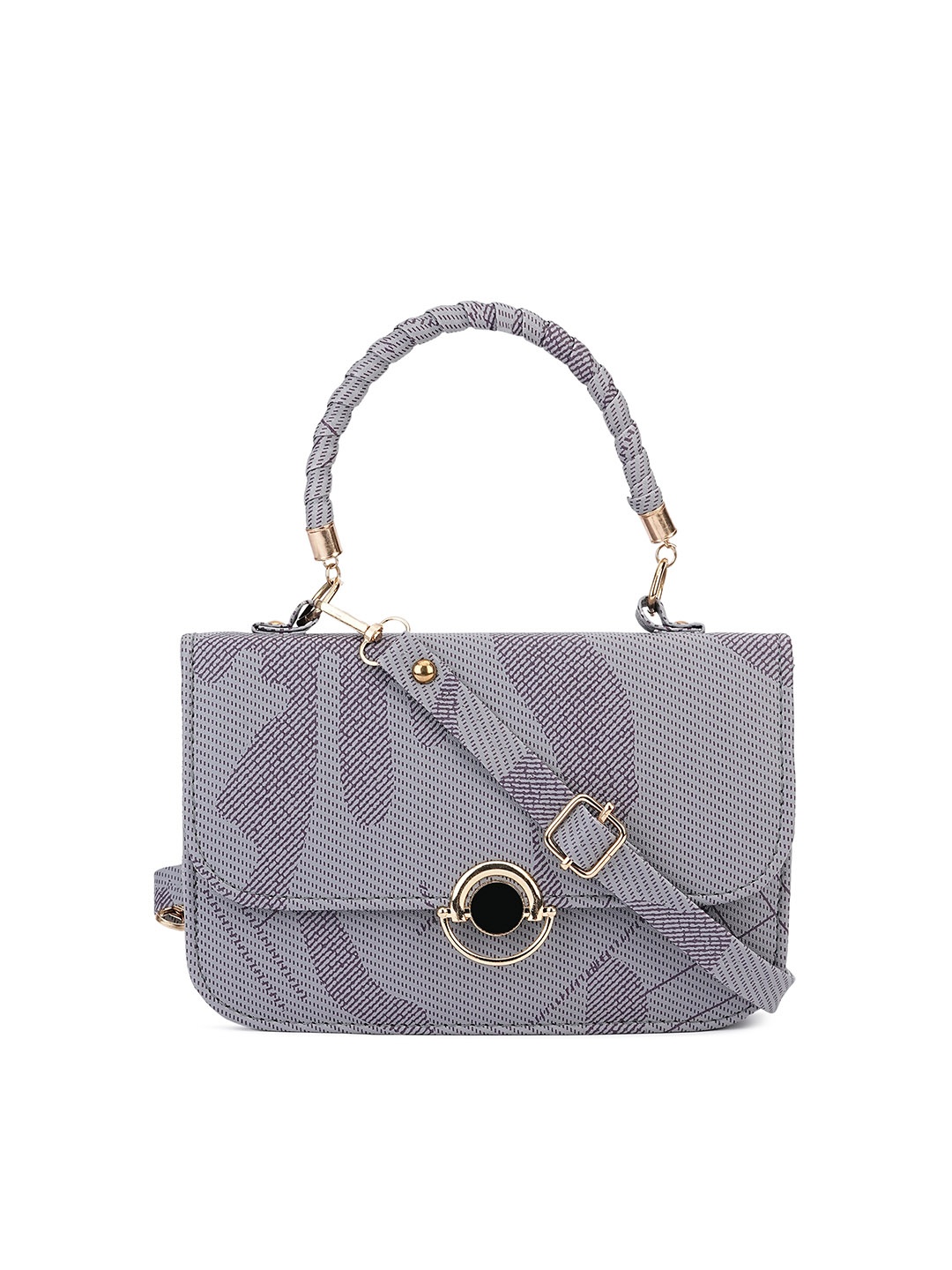 

ZAF Printed Half Moon Sling Bag, Grey