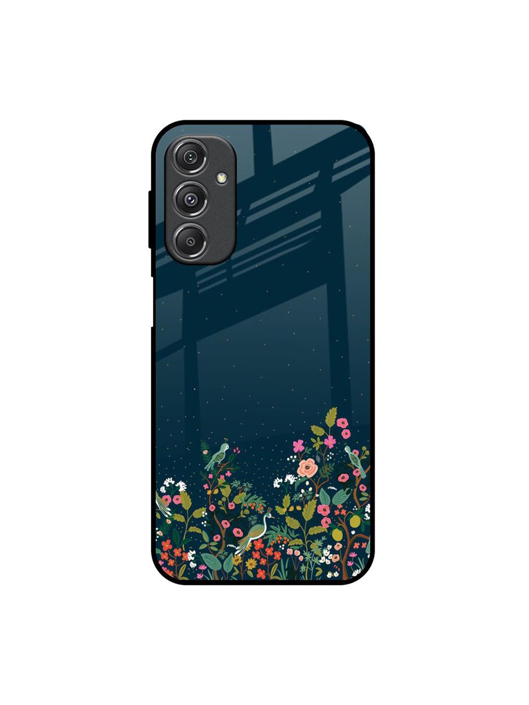 

QRIOH Floral Printed Samsung Galaxy M34 5G Back Case Mobile Accessories, Black