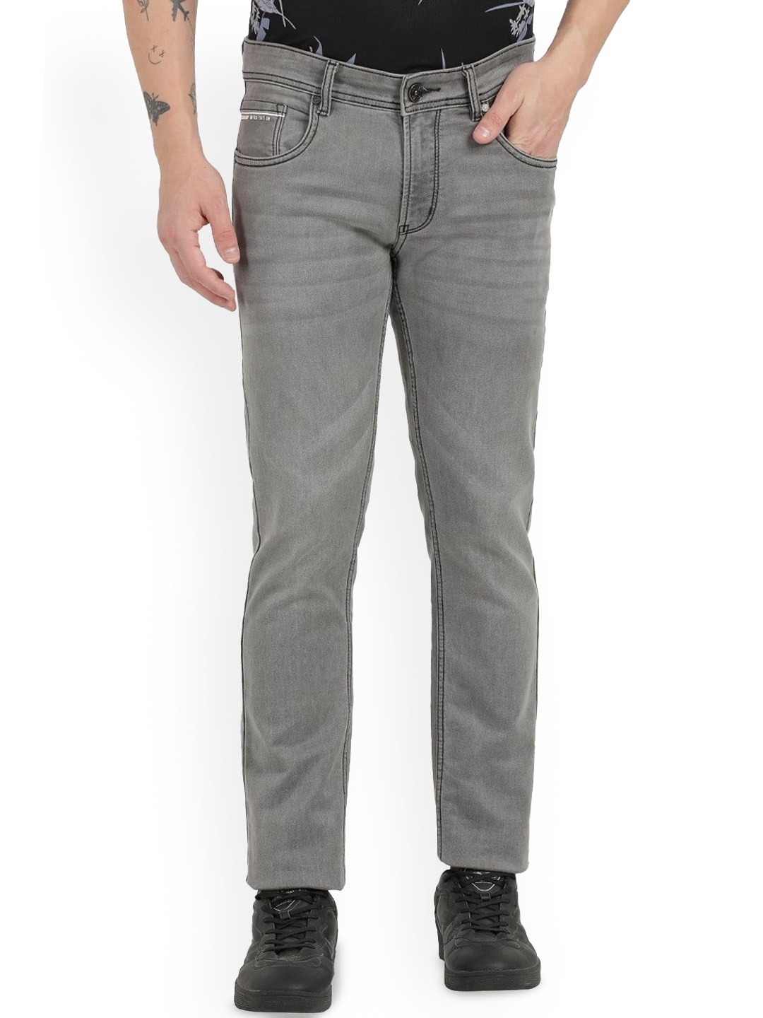 

Clarke Gable Men Slim Fit Stretchable Jeans, Grey