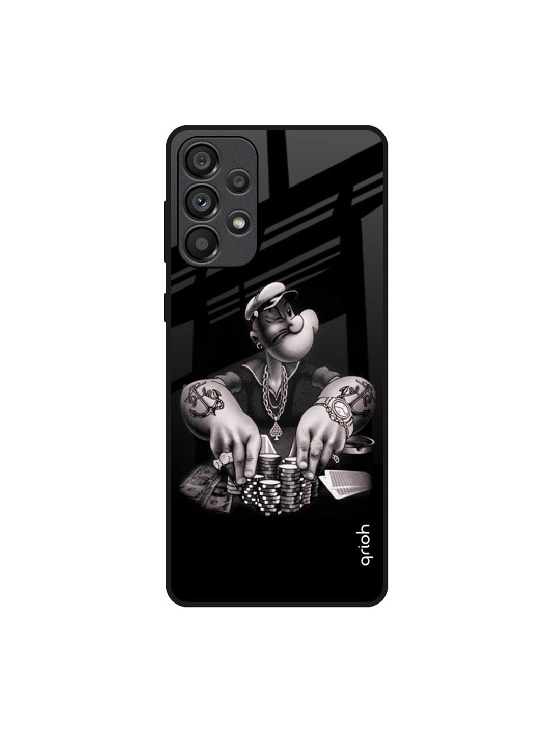 

QRIOH Quirky Printed Samsung Galaxy A33 5G Back Case Mobile Accessories, Black