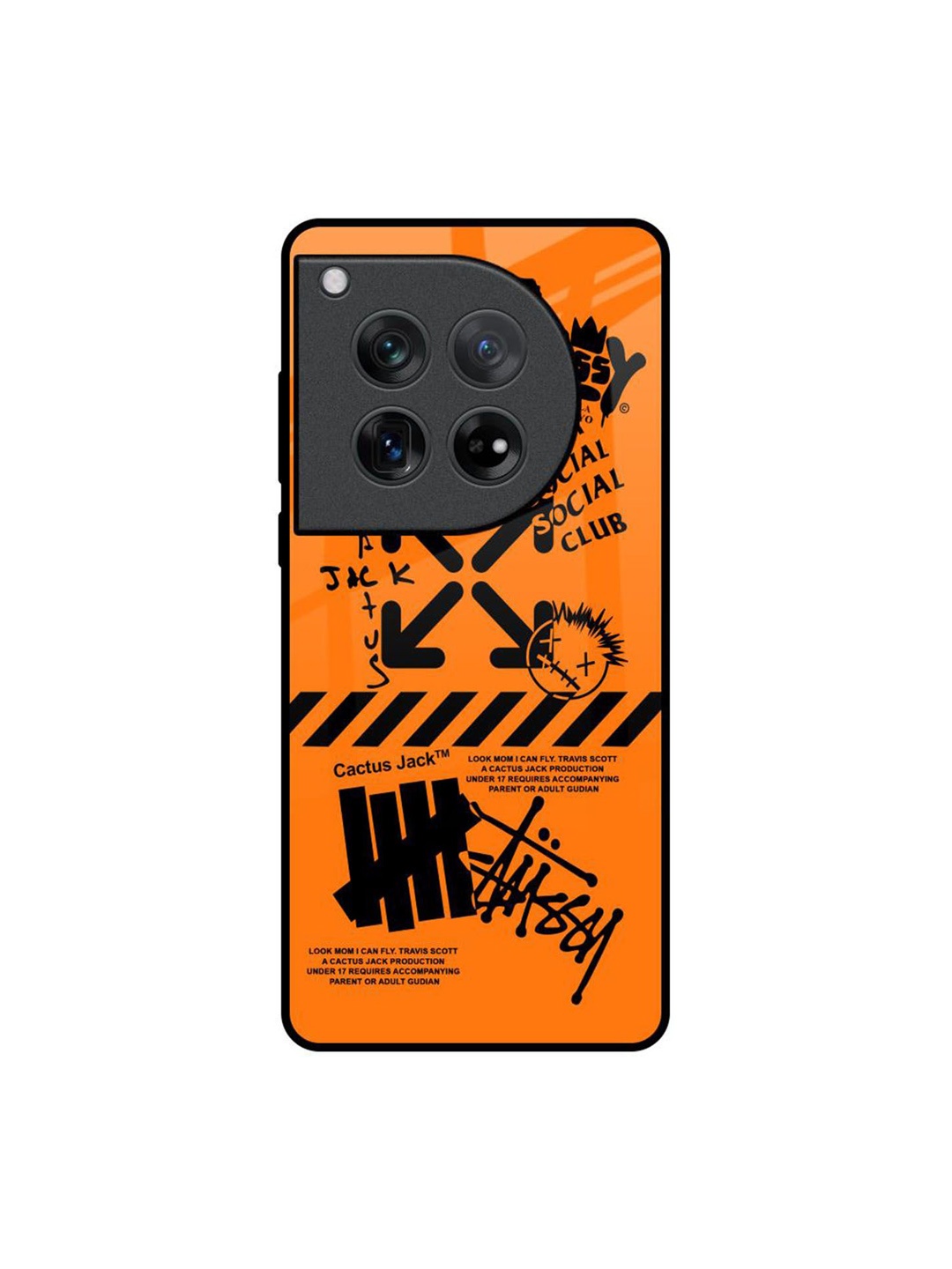 

QRIOH Typography Printed Oneplus 12 Back Case Mobile Accessories, Orange