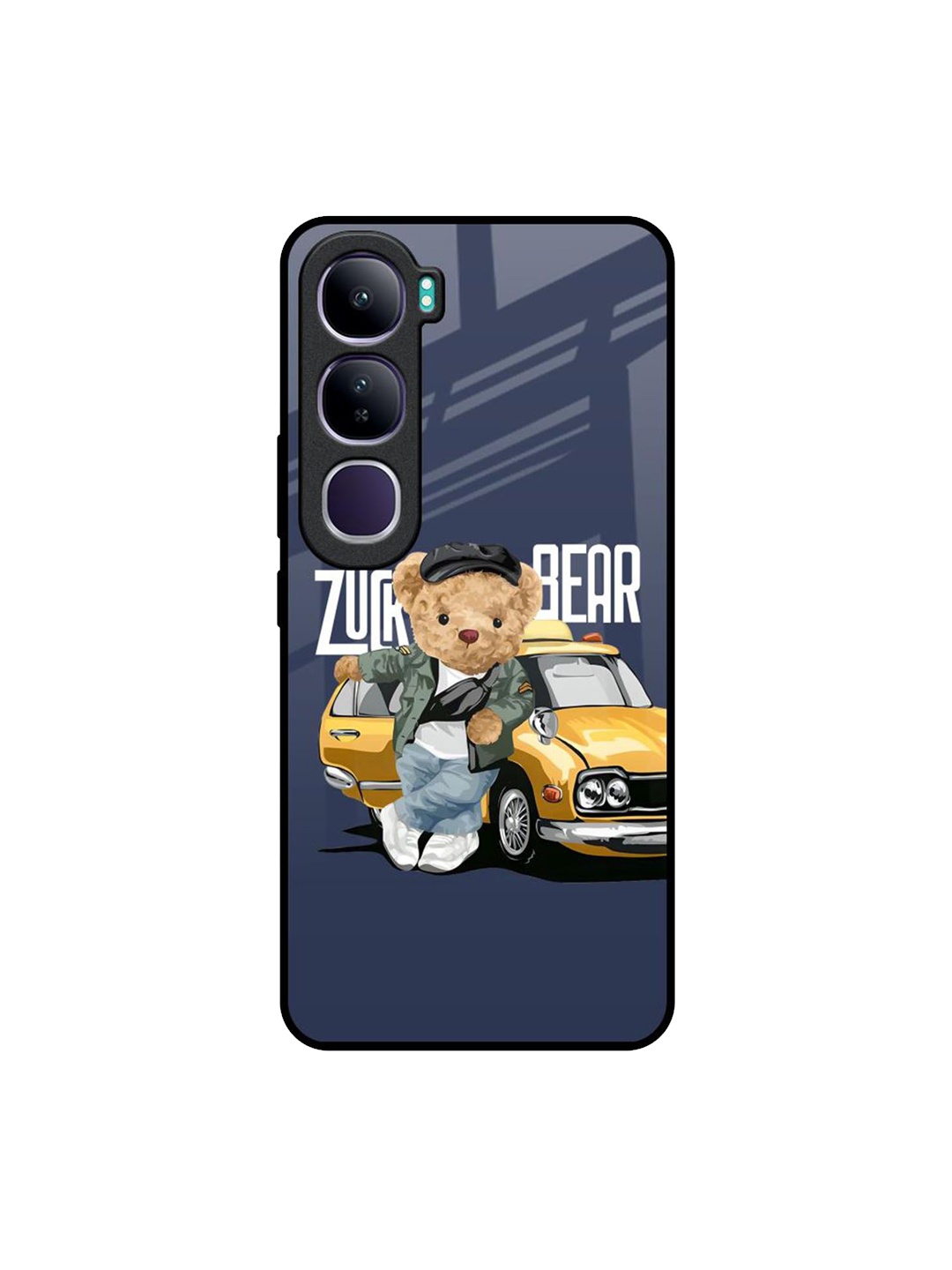 

QRIOH Typography Printed Vivo Y300 5G Back Case Mobile Accessories, Blue