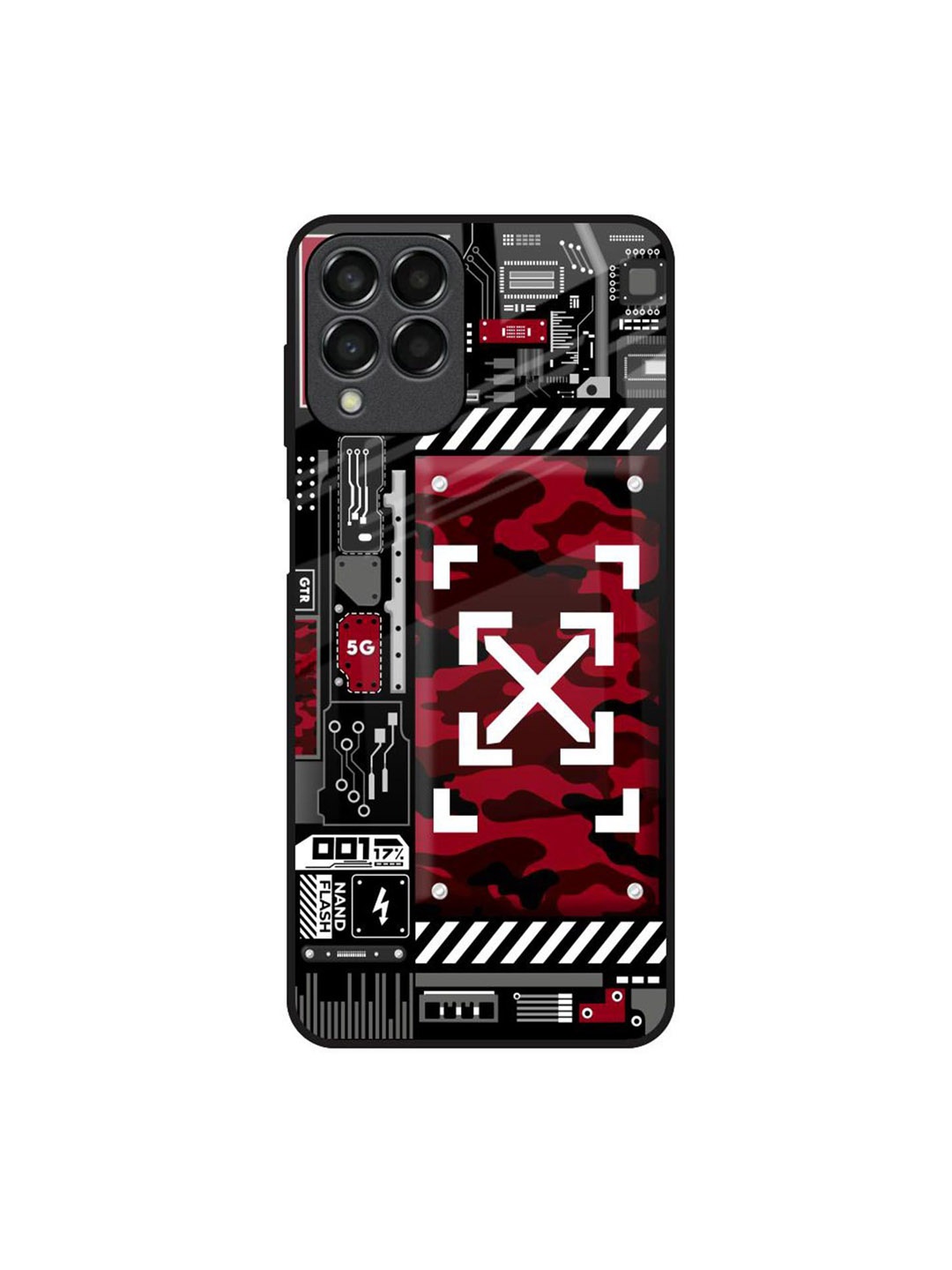 

QRIOH Typography Printed Samsung Galaxy M33 5G Back Case Mobile Accessories, Red
