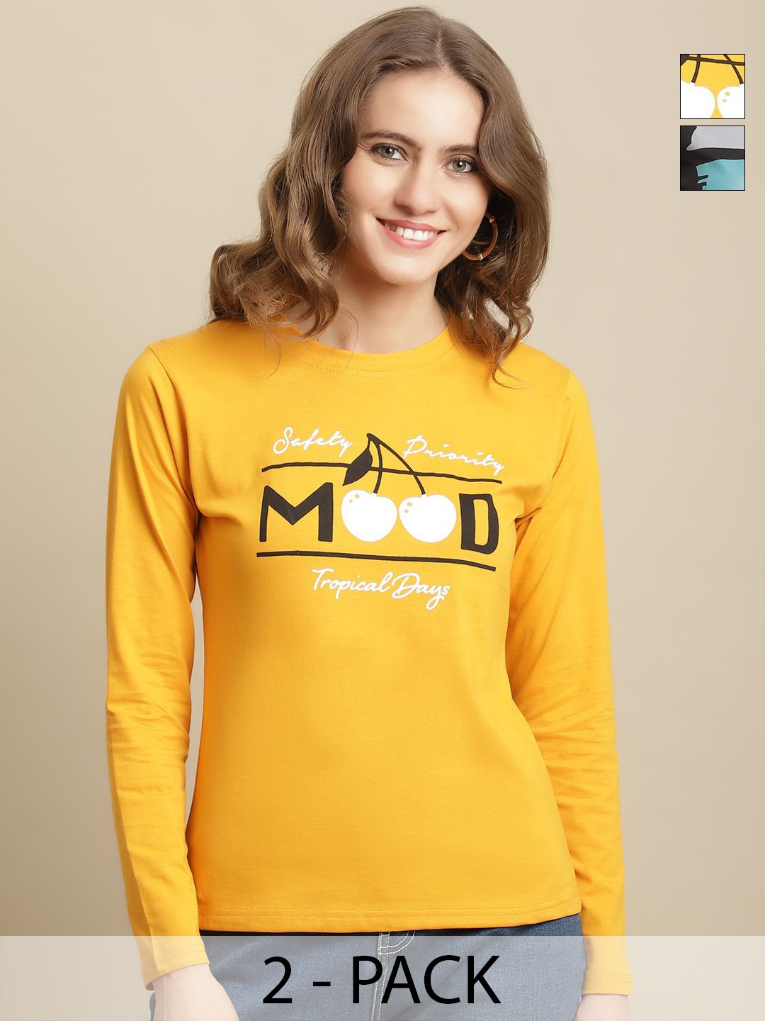 

GLOBAL NOMAD Women Typography 2 Printed T-shirt, Multi