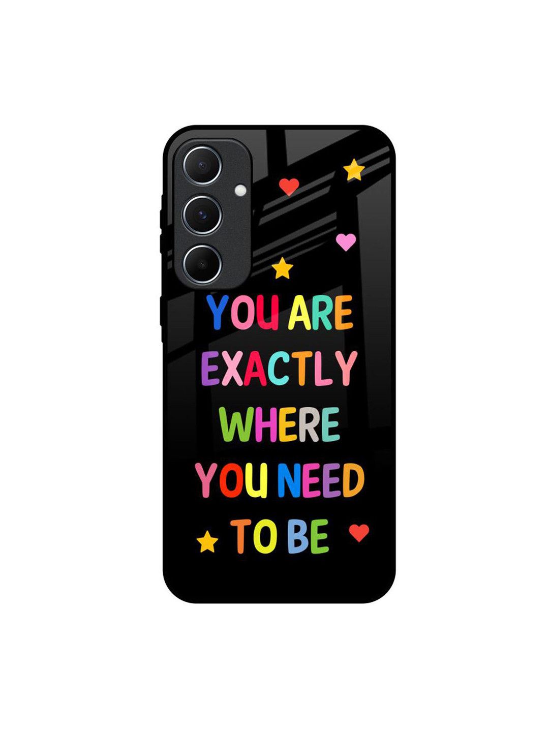 

QRIOH Typography Printed Samsung Galaxy A55 5G Back Case Mobile Accessories, Black