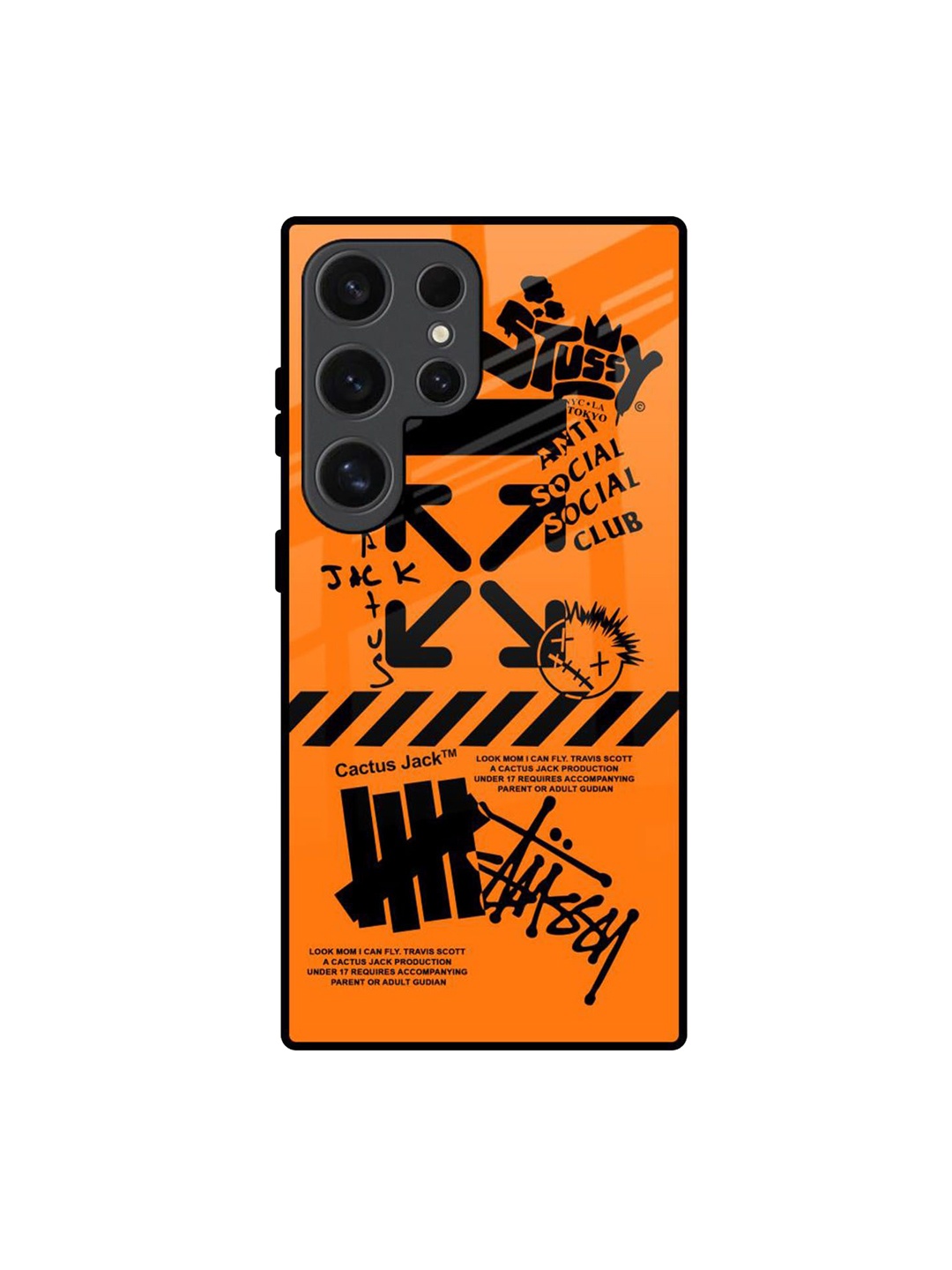 

QRIOH Typography Printed Samsung Galaxy S24 Ultra 5G Back Case Mobile Accessories, Orange