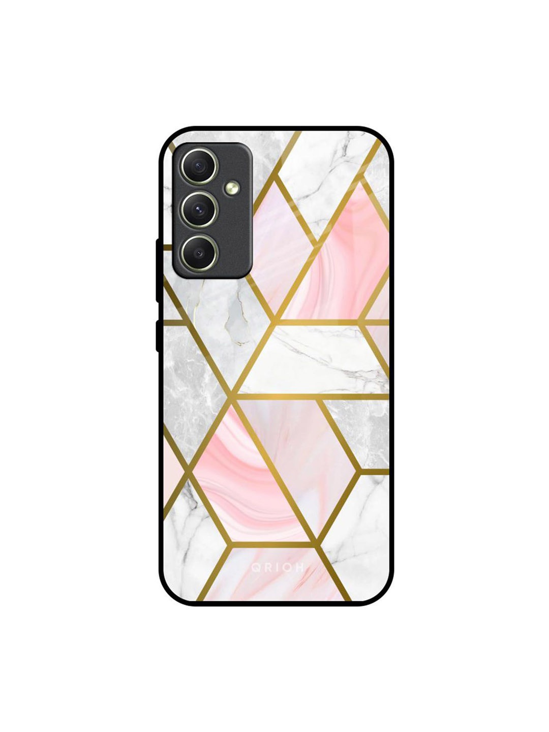 

QRIOH Geometric Printed Samsung Galaxy A34 5G Back Case Mobile Accessories, Pink