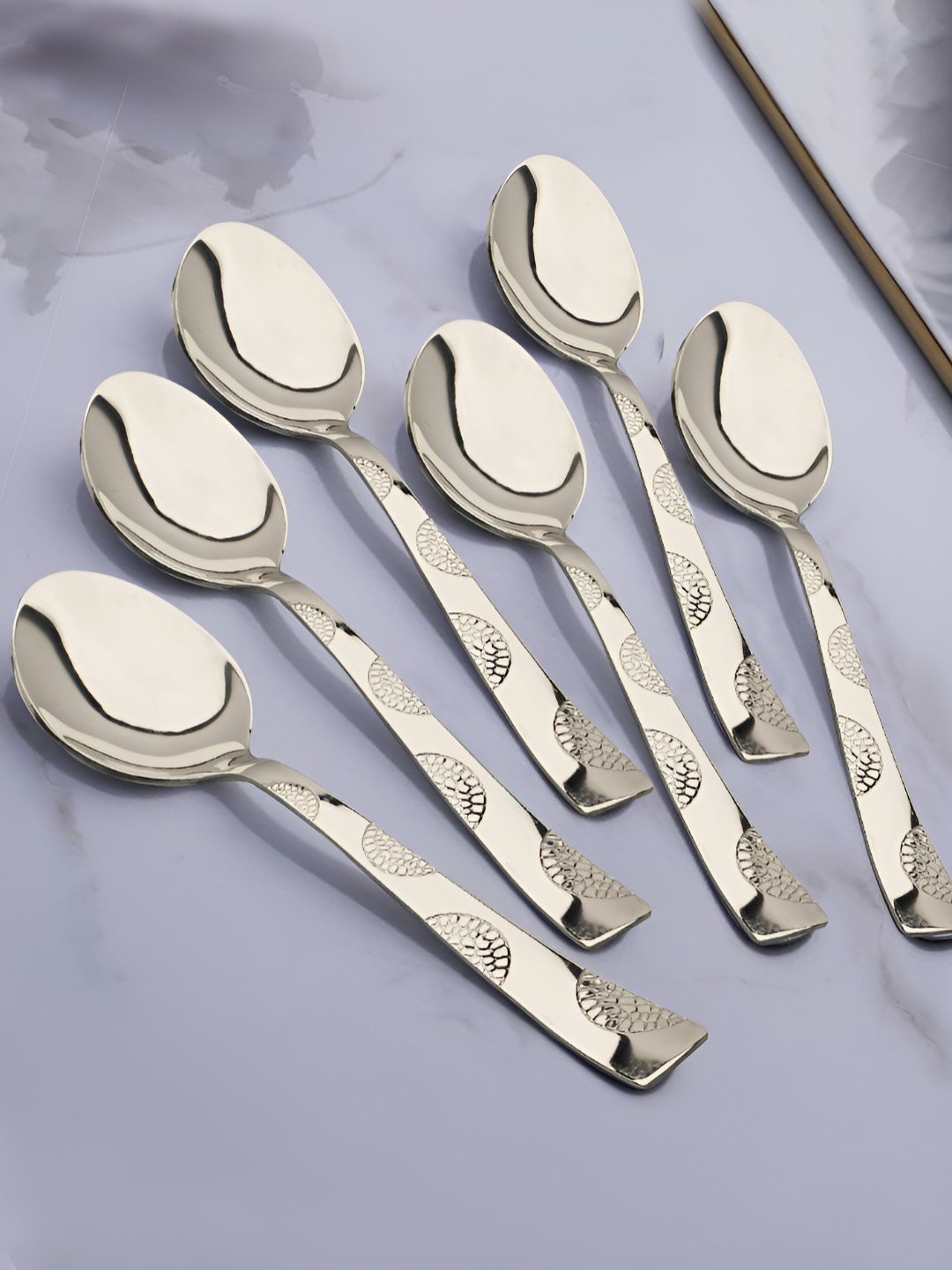 

Parage 6 Pieces Silver-Toned Stainless Steel Tea Spoon