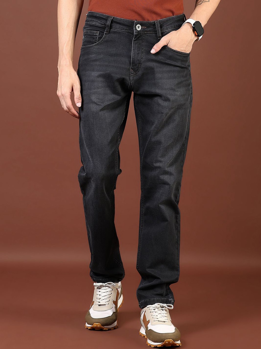 

V-Mart Men Light Fade Jeans, Grey