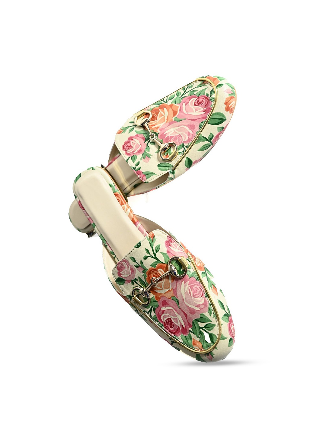 

ODETTE Women Printed Mules, Green