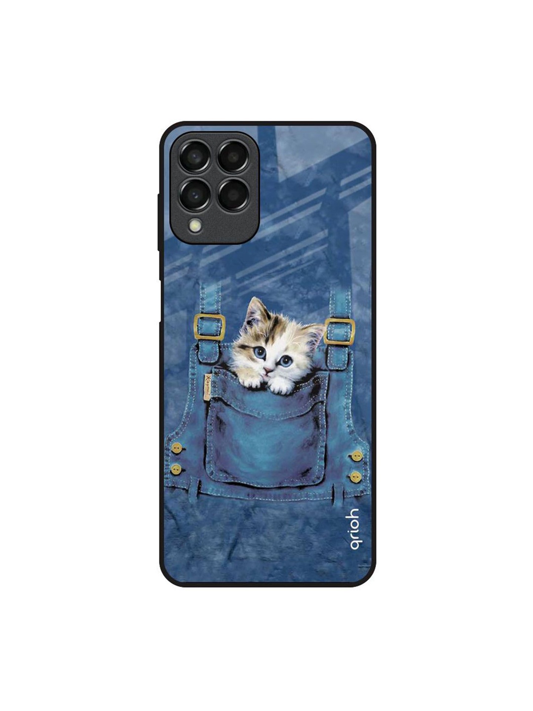

QRIOH Quirky Printed Samsung Galaxy M33 5G Back Case Mobile Accessories, Blue