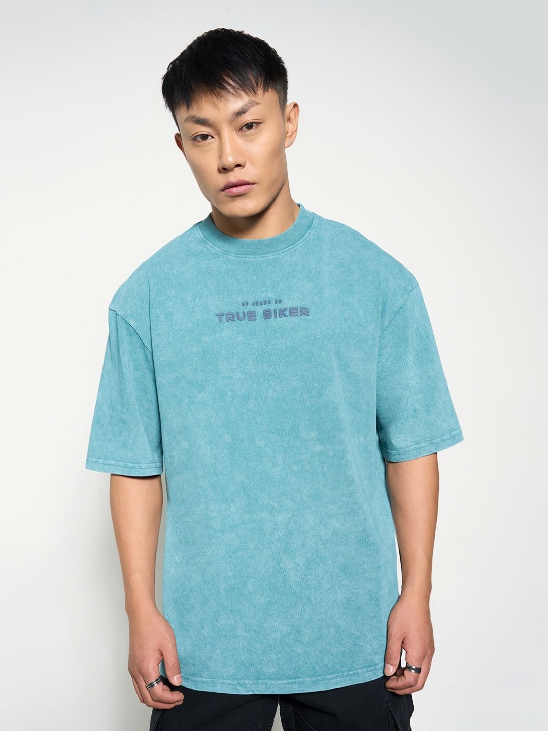 

SF JEANS by Pantaloons Men Pockets T-shirt, Turquoise blue