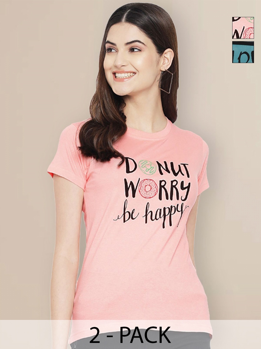 

Metronaut Women Typography 2 Printed T-shirt, Multi
