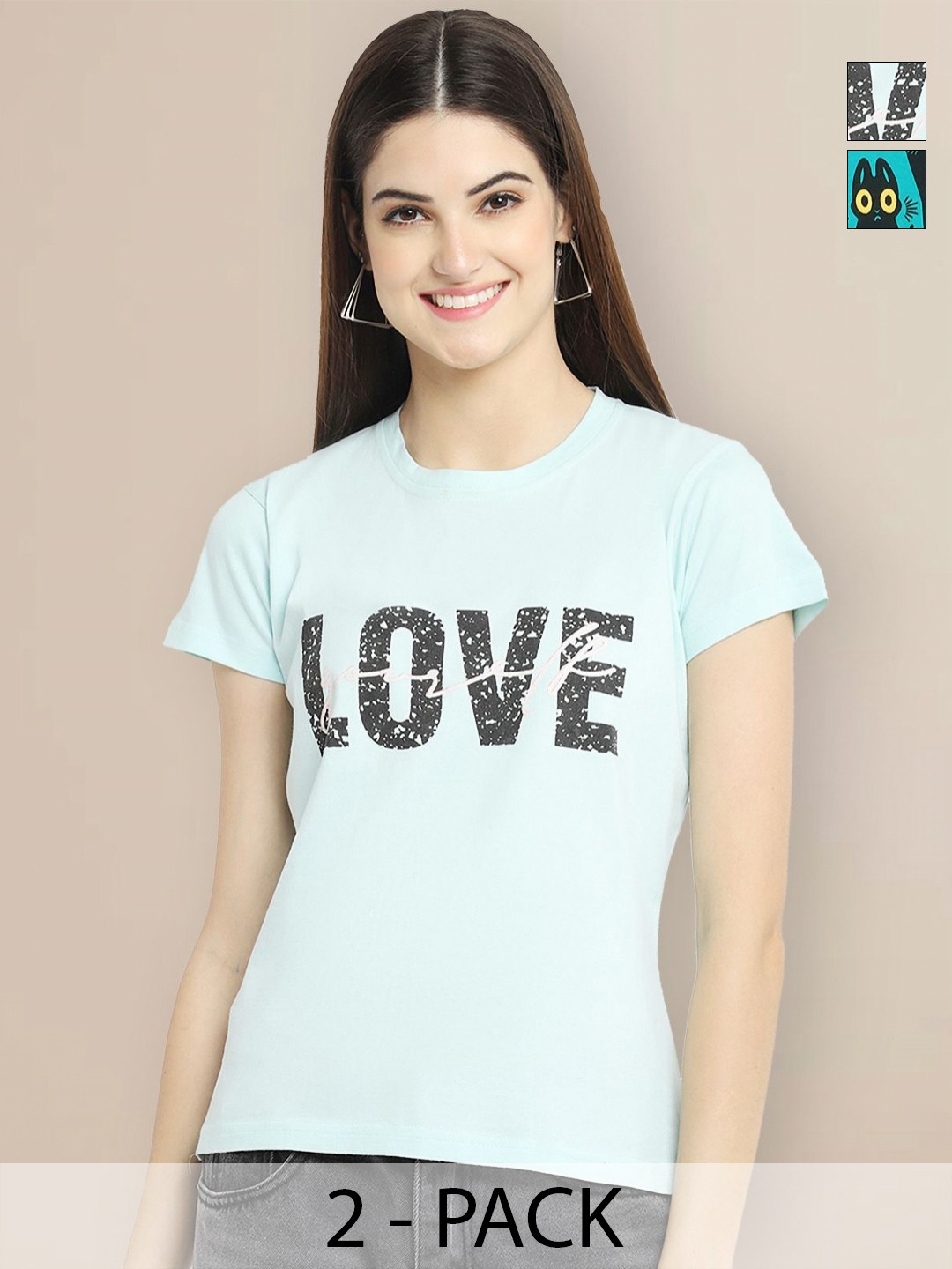 

Metronaut Women Typography 2 Printed T-shirt, Multi