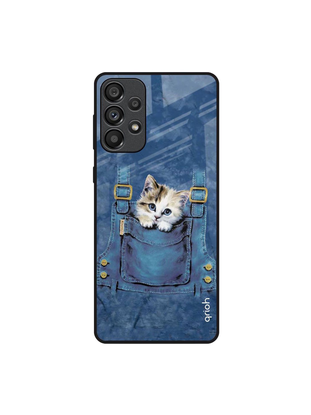 

QRIOH Quirky Printed Samsung Galaxy A33 5G Back Case Mobile Accessories, Blue