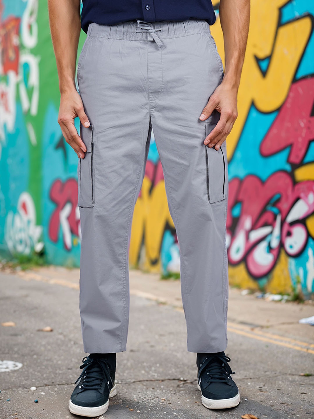 

Celio Men Easy Wash Cargos Trousers, Grey