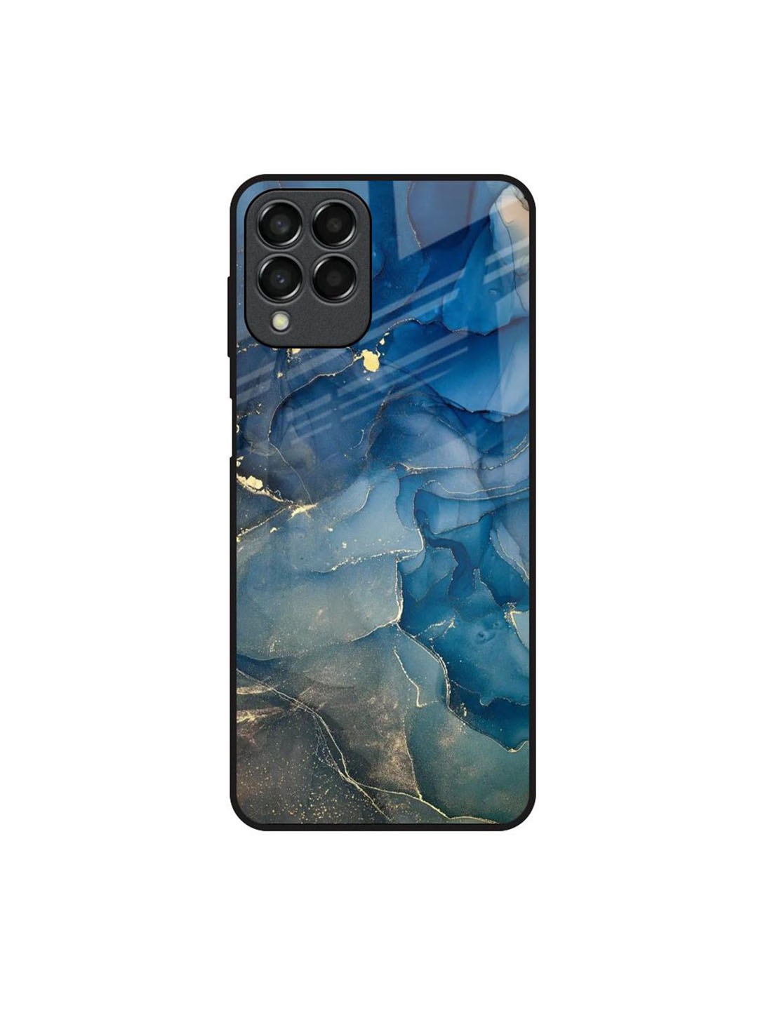 

QRIOH Abstract Printed Samsung Galaxy M33 5G Back Case Mobile Accessories, Blue