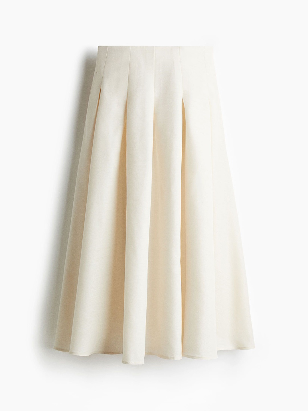 

H&M Women Long Pleated Skirt, White