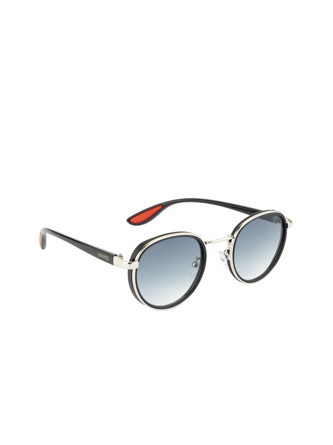 

MAGNEQ Unisex Round Sunglasses with UV Protected Lens, Blue