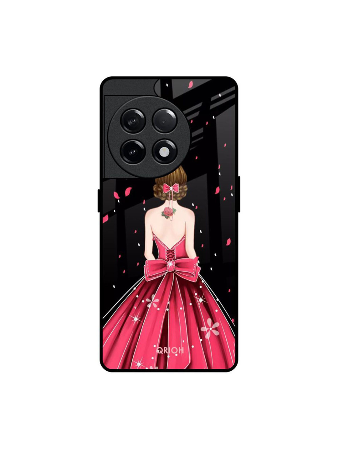 

QRIOH Quirky Printed OnePlus 11R 5G Back Case Mobile Accessories, Black