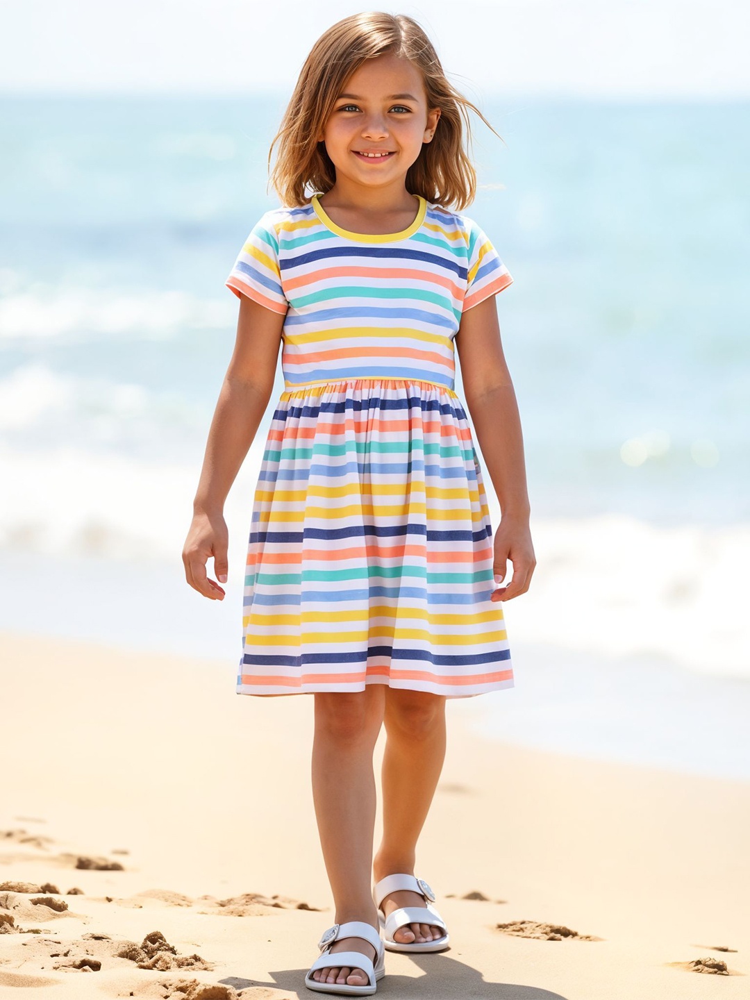 

Miss & Chief Print Fit & Flare Dress, Multi