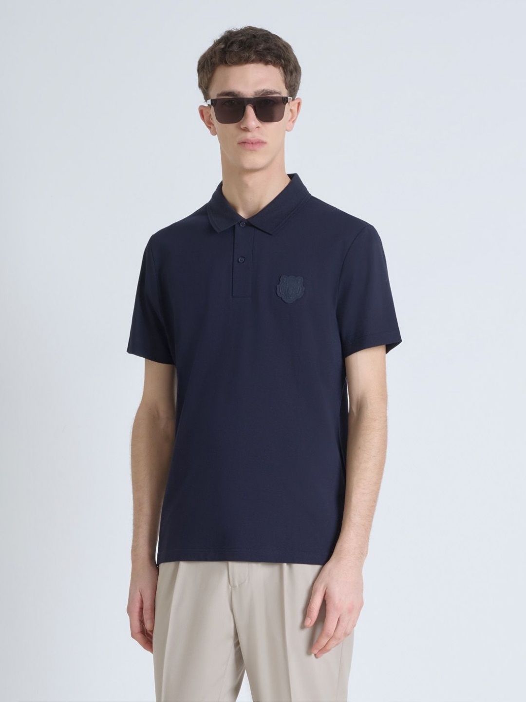 

Antony Morato Men Polo Collar Pure Cotton Pockets T-shirt, Blue
