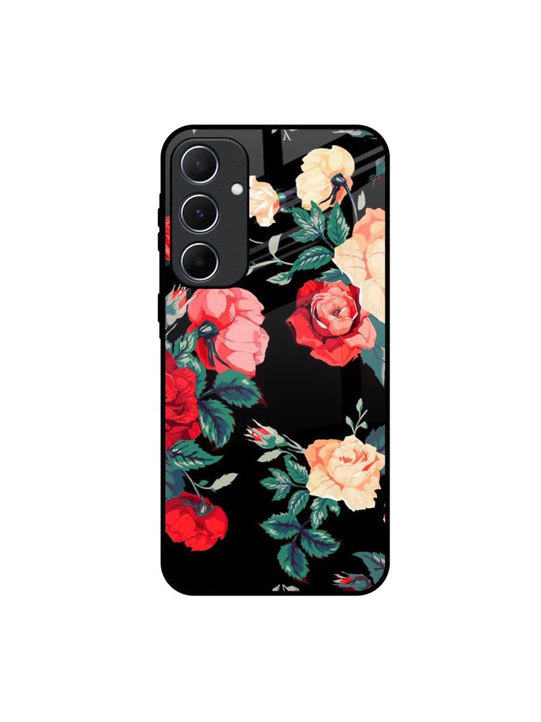 

QRIOH Floral Printed Samsung Galaxy A55 5G Back Case Mobile Accessories, Green