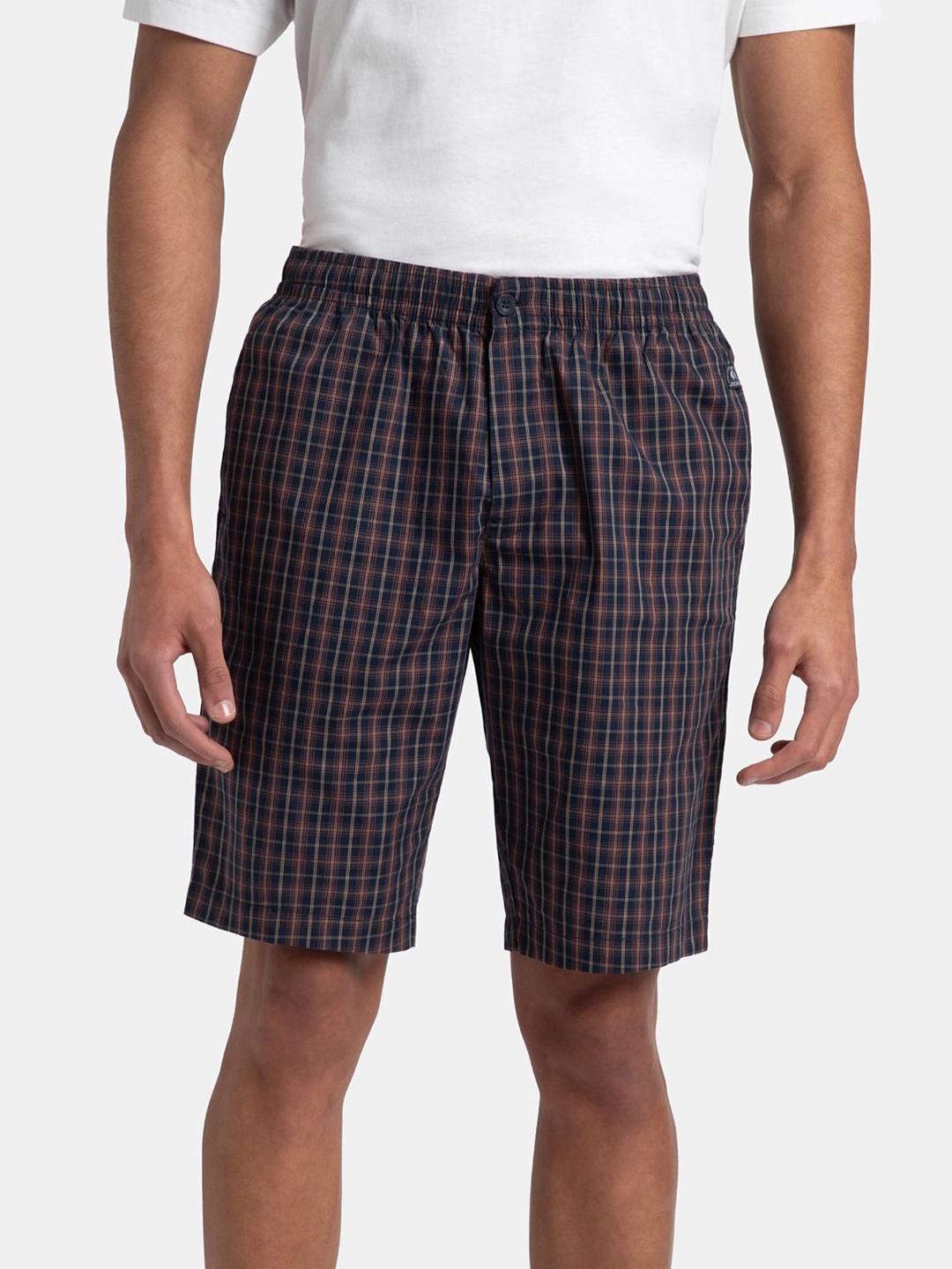 

Jockey Men Checked Technology Shorts, Navy blue