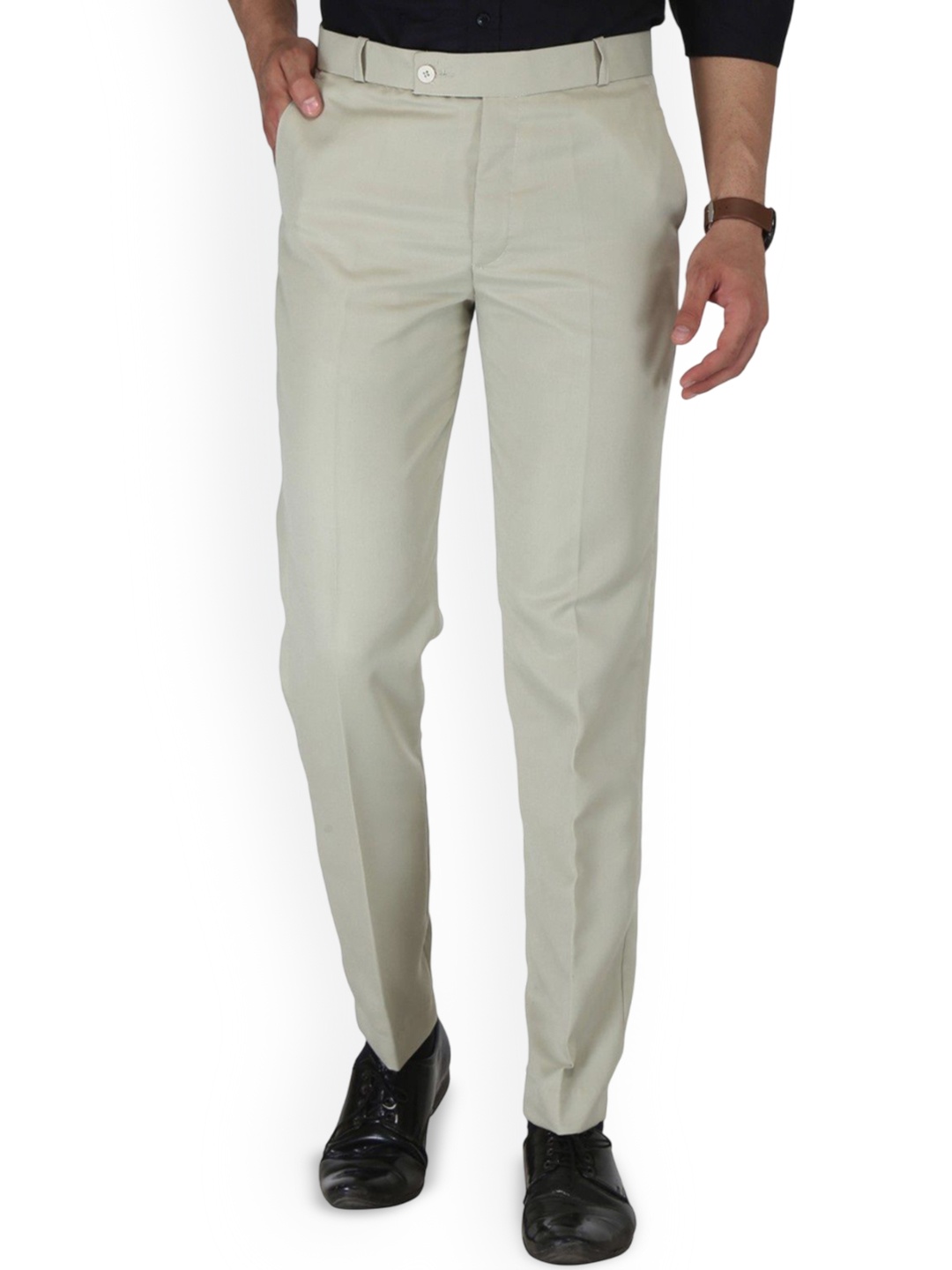 

KANU FASHION Men Comfort Chinos Trousers, Olive
