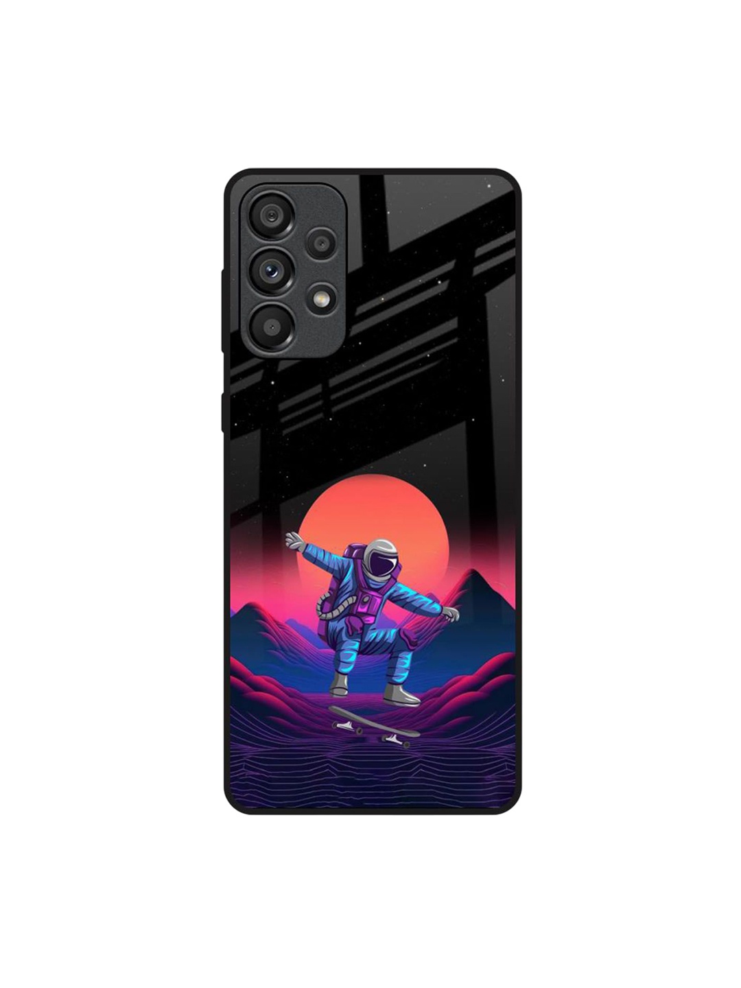 

QRIOH Quirky Printed Samsung Galaxy A73 5G Back Case Mobile Accessories, Black