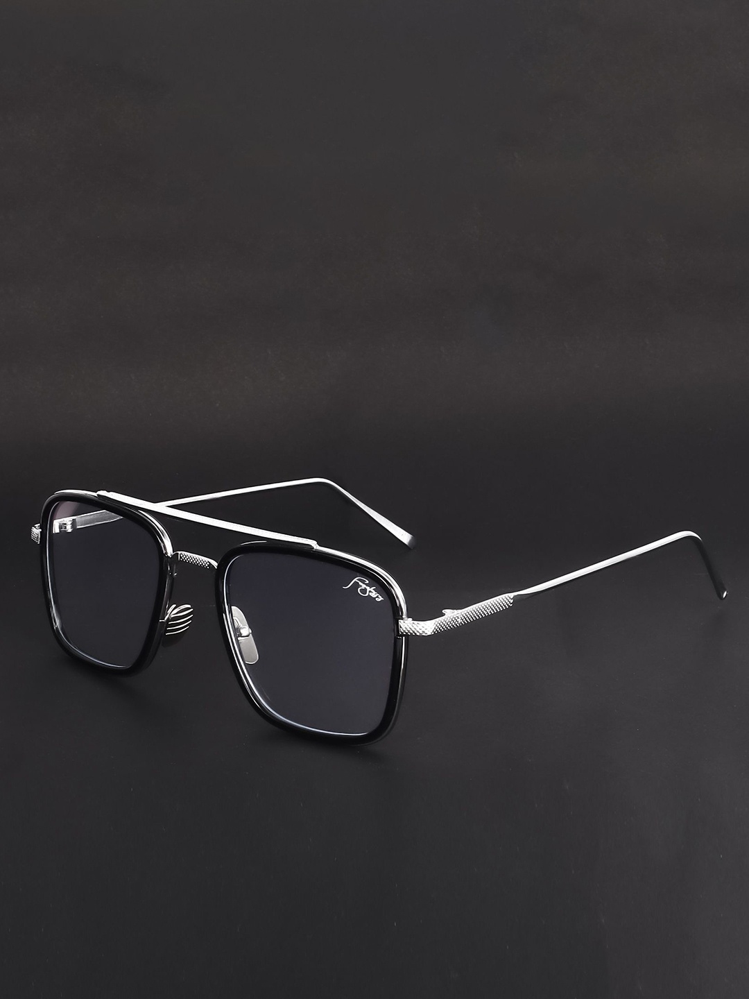 

FUNGLASSES Unisex Square Sunglasses TONY SLVR CLR, Transparent