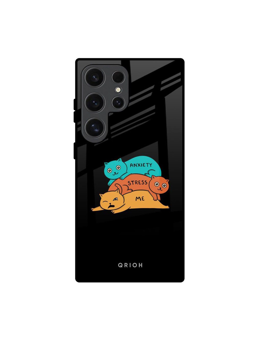 

QRIOH Quirky Printed Samsung Galaxy S24 Ultra 5G Back Case Mobile Accessories, Black