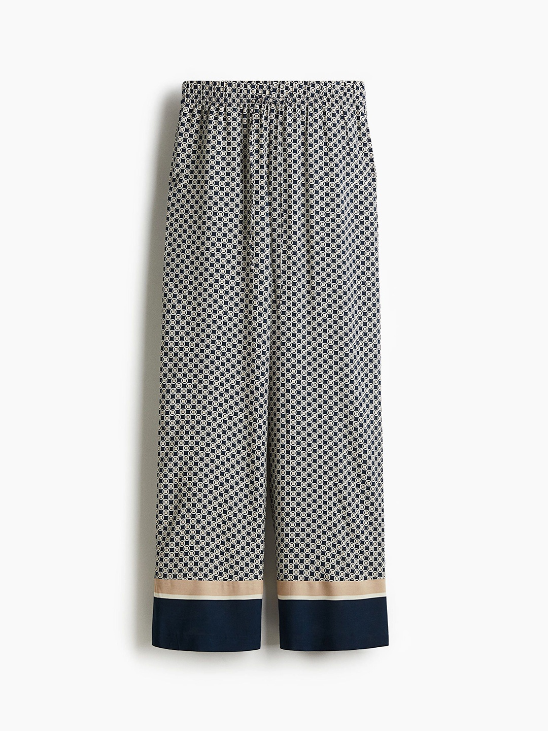 

H&M Wide Pull-On Trousers 1217677012, Beige