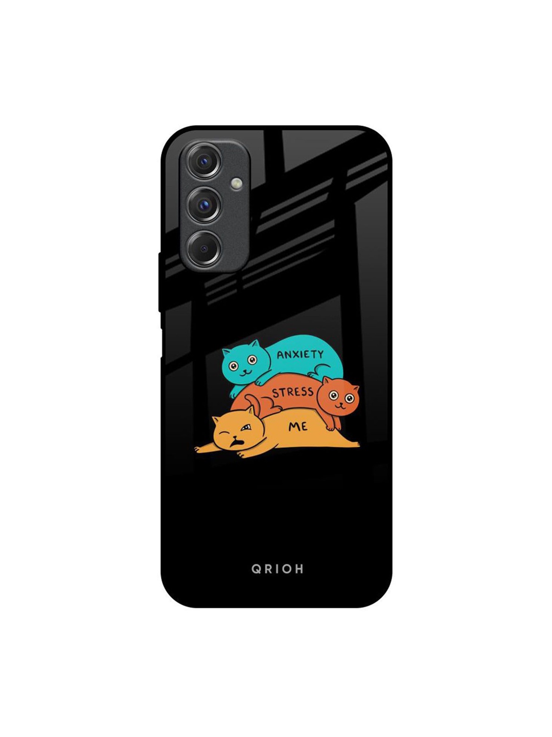 

QRIOH Typography Printed Samsung Galaxy F34 5G Back Case Mobile Accessories, Black